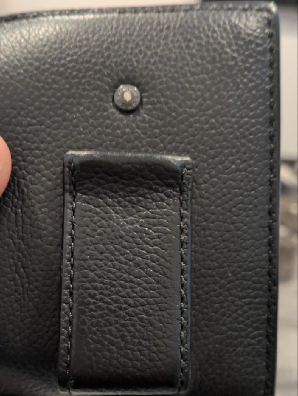 COACH Vintage Mens Black Pebbled Leather Card Case
